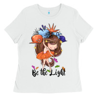 White Be the light Ladies Tee - CowGirlArtShop