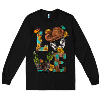 Black Western Love with Gun Long Sleeve Tee - BundleAndBundleShop