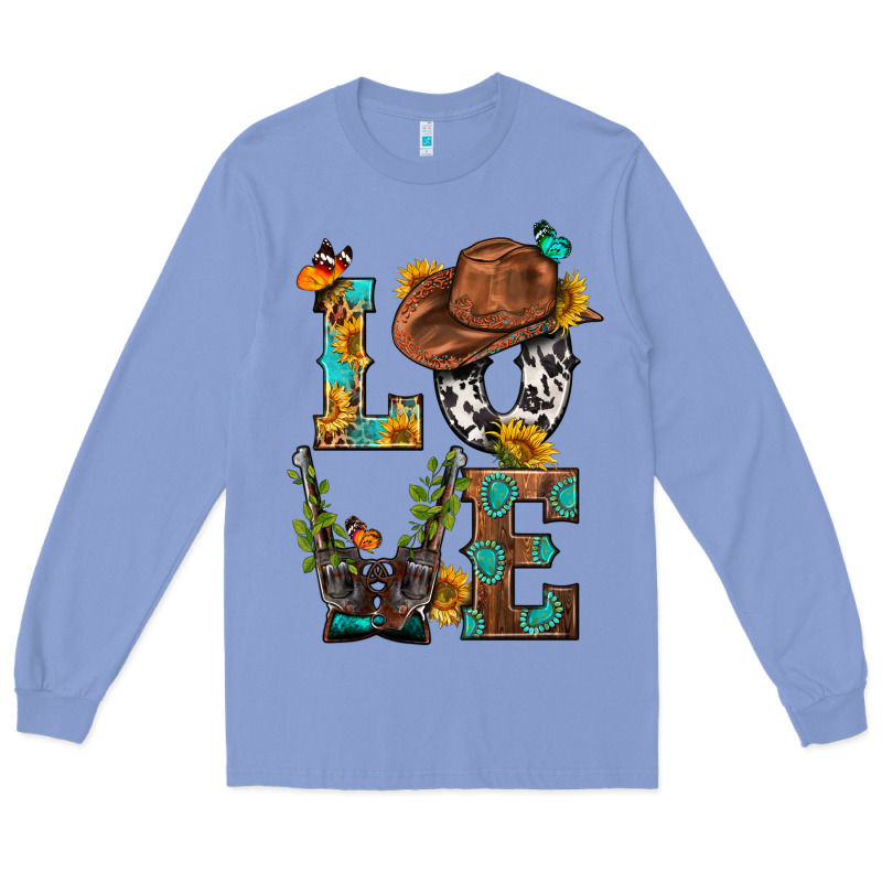 Western Love With Gun Long Sleeve Tee by BundleAndBundleShop | Teevron