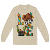 Mushroom Western Love with Gun Long Sleeve Tee - BundleAndBundleShop