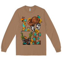 Toasted Coconut Western Love with Gun Long Sleeve Tee - BundleAndBundleShop