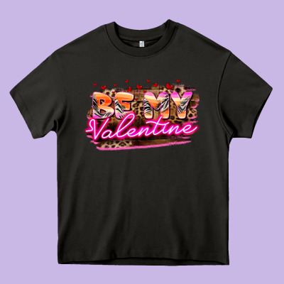 Be My Valentine Heavy Core Tee Designed By Howdyjamesfarm