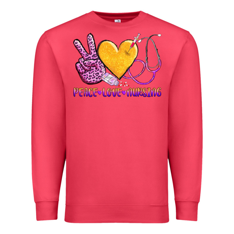 Peace Love Nursing Premium Sweatshirt by AdoDesignShop | Teevron