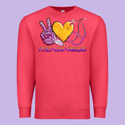 Peace Love Nursing Premium Sweatshirt Designed By Adodesignshop