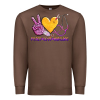 Chestnut peace love nursing Premium Sweatshirt - AdoDesignShop