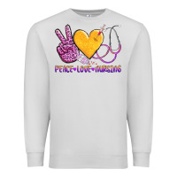 Dove Grey peace love nursing Premium Sweatshirt - AdoDesignShop