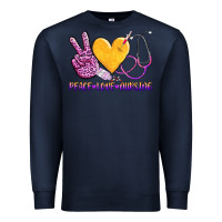 Navy peace love nursing Premium Sweatshirt - AdoDesignShop