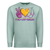 Seafoam peace love nursing Premium Sweatshirt - AdoDesignShop