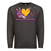Smoke peace love nursing Premium Sweatshirt - AdoDesignShop