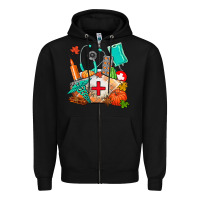 Black nurse  and fall Zipper Hoodie - AdoDesignShop