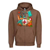 Chestnut nurse  and fall Zipper Hoodie - AdoDesignShop