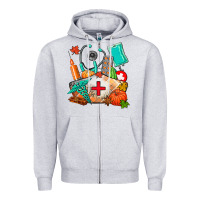 Heather Grey nurse  and fall Zipper Hoodie - AdoDesignShop