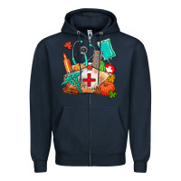 Navy nurse  and fall Zipper Hoodie - AdoDesignShop
