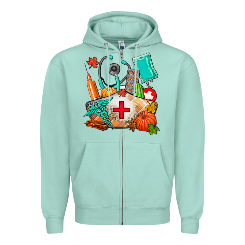 Nurse  And Fall Zipper Hoodie by AdoDesignShop | Teevron