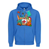 True Royal nurse  and fall Zipper Hoodie - AdoDesignShop