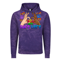 Cloud Purple LGBTQ+ You Are Safe Here Vintage Hoodie - BundleAndBundleShop