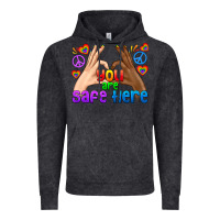 Vintage Black LGBTQ+ You Are Safe Here Vintage Hoodie - BundleAndBundleShop