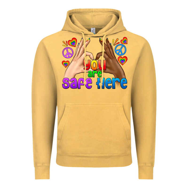Lgbtq+ You Are Safe Here Vintage Hoodie by BundleAndBundleShop | Teevron