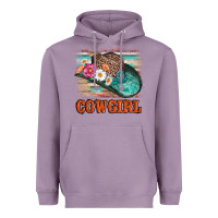 Lavender cowgirl hat flowers leopard and  leather Heavyweight Hoodie - AdoDesignShop