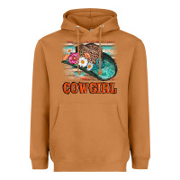 Meerkat cowgirl hat flowers leopard and  leather Heavyweight Hoodie - AdoDesignShop