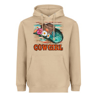 Mushroom cowgirl hat flowers leopard and  leather Heavyweight Hoodie - AdoDesignShop