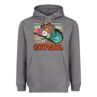 Storm cowgirl hat flowers leopard and  leather Heavyweight Hoodie - AdoDesignShop