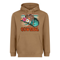 Toasted Coconut cowgirl hat flowers leopard and  leather Heavyweight Hoodie - AdoDesignShop