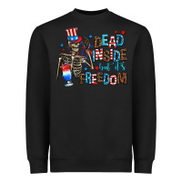Black dead inside but its freedom Heavyweight Sweatshirt - AdoDesignShop