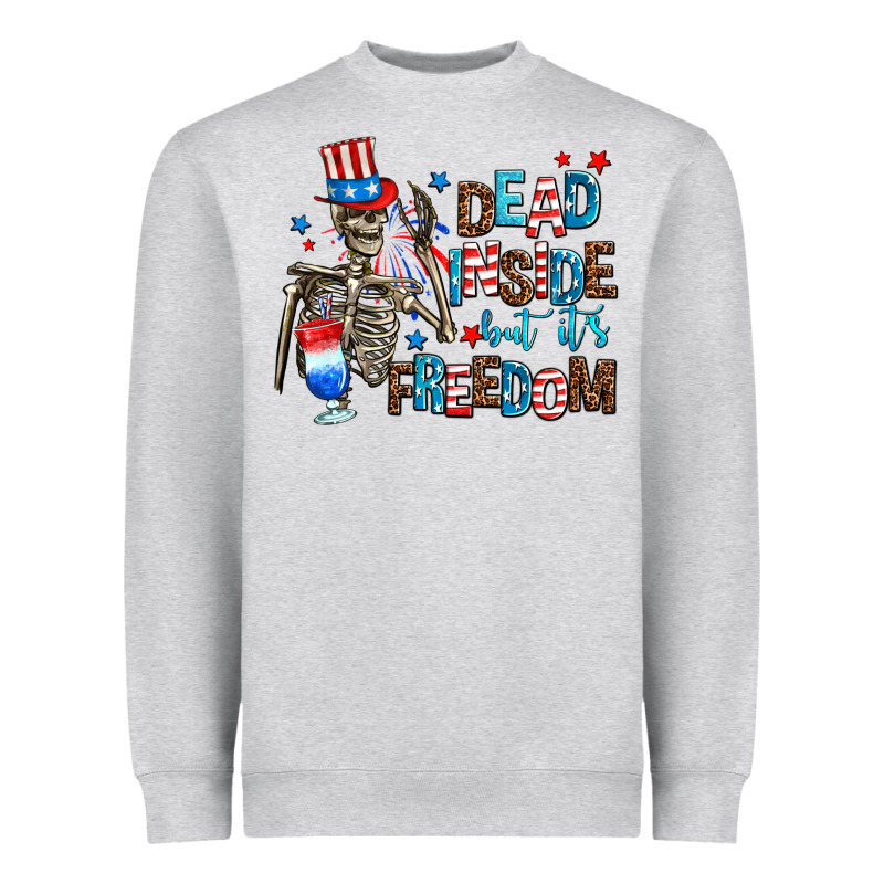 Dead Inside But Its Freedom Heavyweight Sweatshirt by AdoDesignShop | Teevron