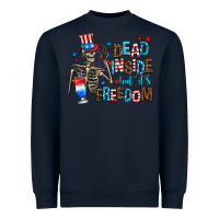 Navy dead inside but its freedom Heavyweight Sweatshirt - AdoDesignShop
