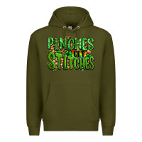Army Green pinches get stitches st patricks Premium Hoodie - LillyAllenDesigns