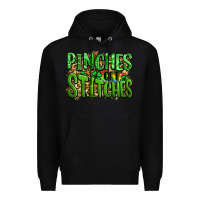 Black pinches get stitches st patricks Premium Hoodie - LillyAllenDesigns