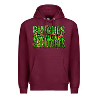 Burgundy pinches get stitches st patricks Premium Hoodie - LillyAllenDesigns