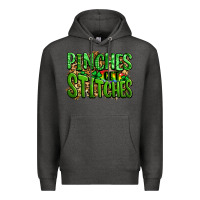 Charcoal Heather pinches get stitches st patricks Premium Hoodie - LillyAllenDesigns