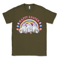 Army Green Happy easter bunny tails Classic Tee - RanaPortraitStore
