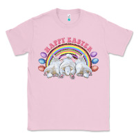 Bubblegum Pink Happy easter bunny tails Classic Tee - RanaPortraitStore