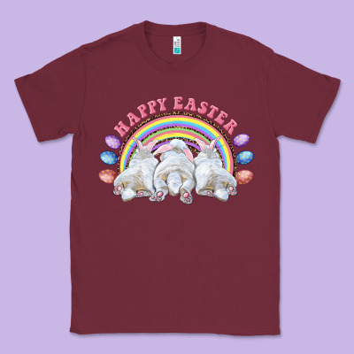 Happy Easter Bunny Tails Classic Tee Designed By Ranaportraitstore