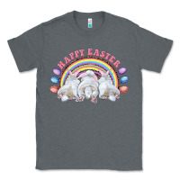 Charcoal Heather Happy easter bunny tails Classic Tee - RanaPortraitStore