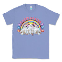 Colony Blue Happy easter bunny tails Classic Tee - RanaPortraitStore