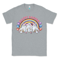 Heather Grey Happy easter bunny tails Classic Tee - RanaPortraitStore