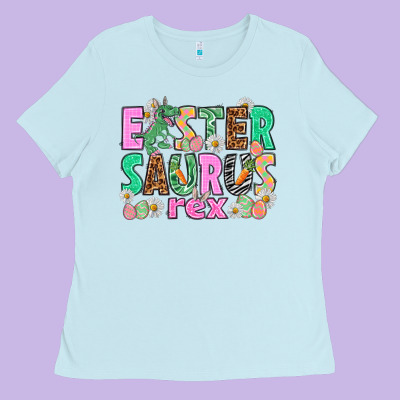 Easter Saurus Nurse Easter Day Ladies Tee Designed By Howdyjamesfarm