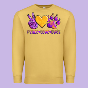 Peace Love Dogs Premium Sweatshirt Designed By Adodesignshop