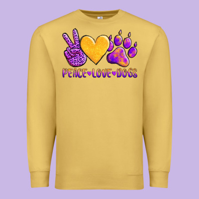 Peace Love Dogs Premium Sweatshirt Designed By Adodesignshop