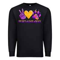 Black peace love dogs Premium Sweatshirt - AdoDesignShop