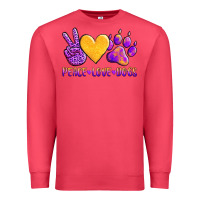 Cardinal peace love dogs Premium Sweatshirt - AdoDesignShop