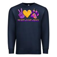 Navy peace love dogs Premium Sweatshirt - AdoDesignShop