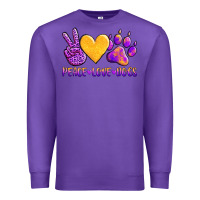 Purple peace love dogs Premium Sweatshirt - AdoDesignShop