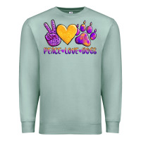 Seafoam peace love dogs Premium Sweatshirt - AdoDesignShop