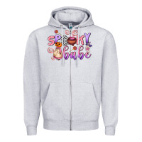 Heather Grey spooky babe Zipper Hoodie - AdoDesignShop