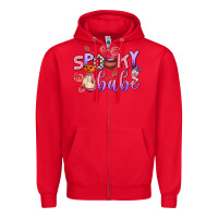 Red spooky babe Zipper Hoodie - AdoDesignShop